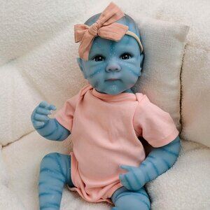 🆕20Inch Full Silicone Body Baby Dolls Pink-bettie Avatar Girl with Open Eyes
